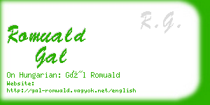 romuald gal business card
